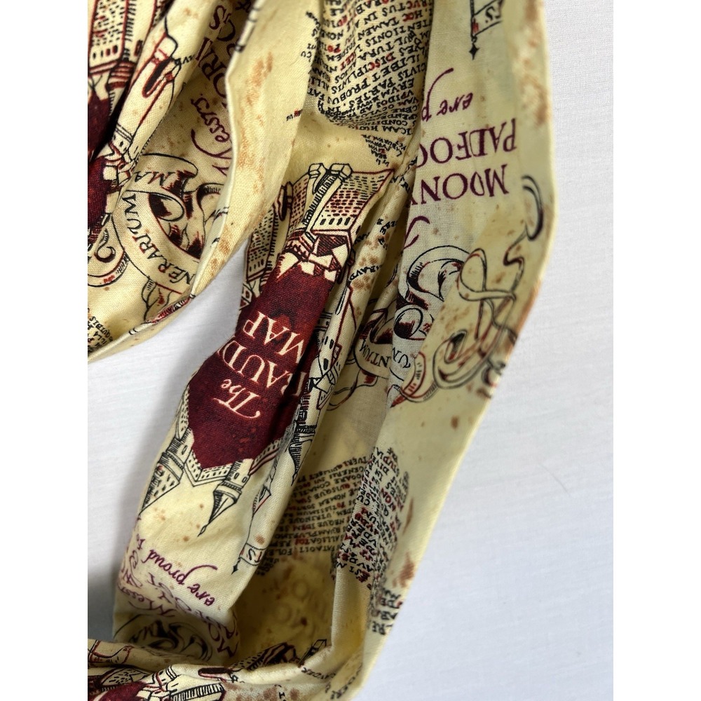 Harry Potter Marauder's Map Infinity Scarf Hogwarts Wizarding Fantasy Cosplay - Picture 3 of 5
